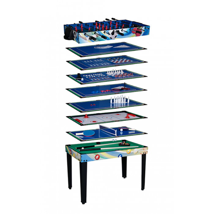 Air League 12 in 1 Multi Games Table with Pool Table Football & Table Tennis