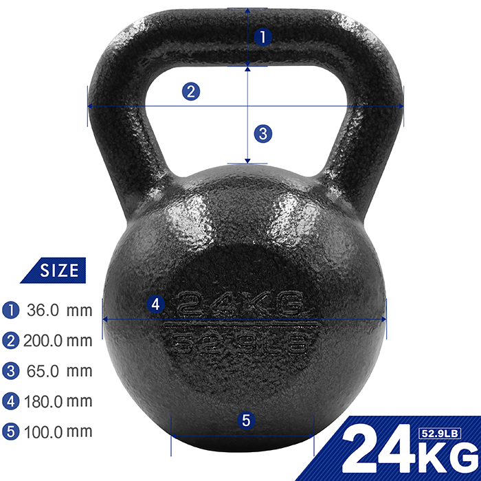 Ironman Pro 24kg Cast Iron Kettlebell