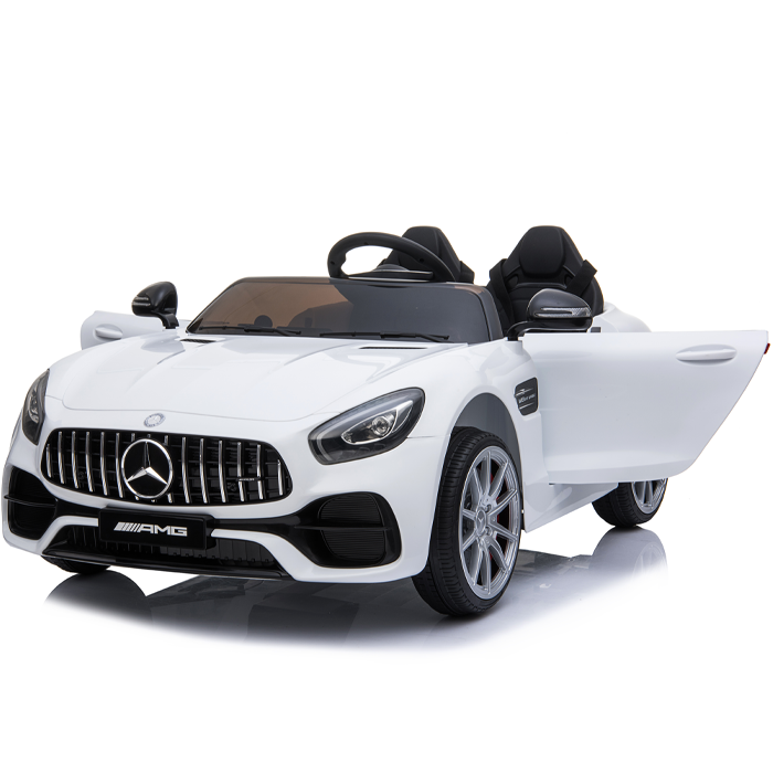 Kids Electric Car Mercedes AMG GT 12v Twin Seat - White - Image 2