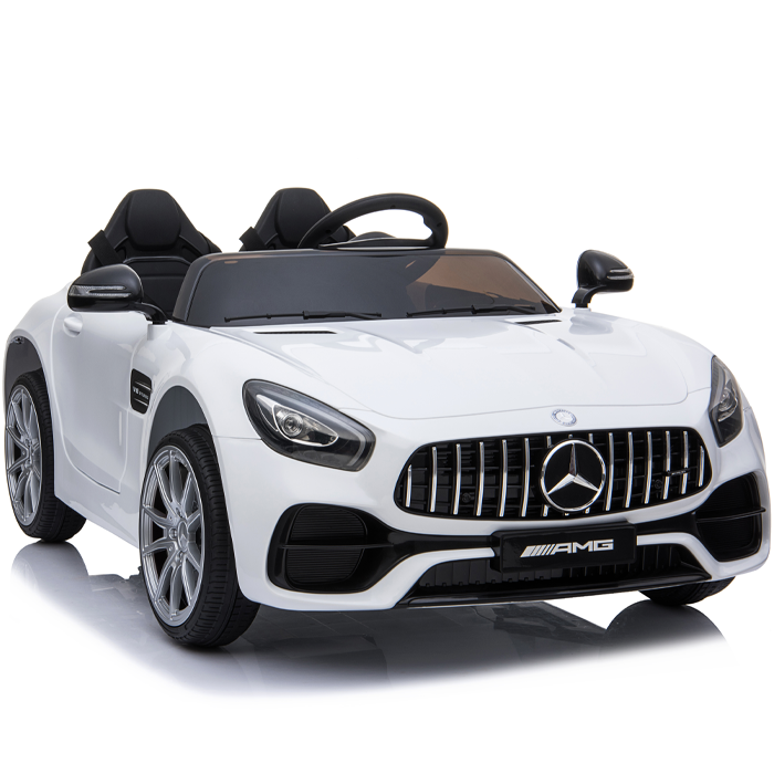 Kids Electric Car Mercedes AMG GT 12v Twin Seat - White - Image 3