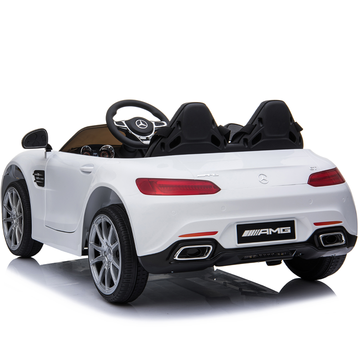 Kids Electric Car Mercedes AMG GT 12v Twin Seat - White - Image 4