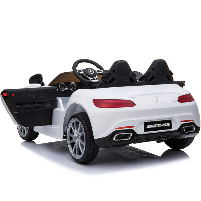 Kids Electric Car Mercedes AMG GT 12v Twin Seat - White - Image 5