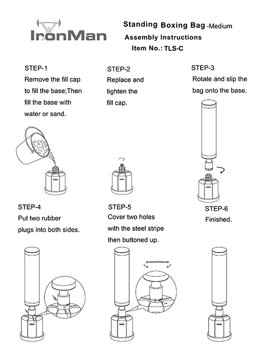 IronMan Kickboxing Free Standing Punch Bag