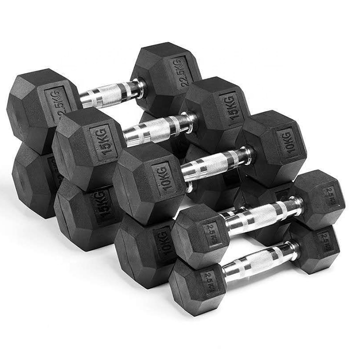 Ironman Rubber Coated Hex 2.5kg Dumbbell Pair