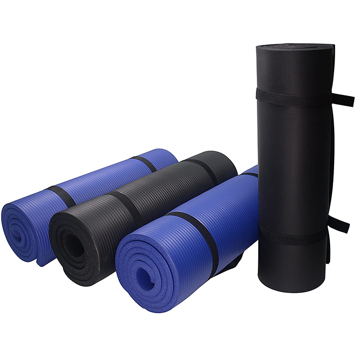 PROIRON 15mm High Density Exercise Mat with Carrying Strap - Blue