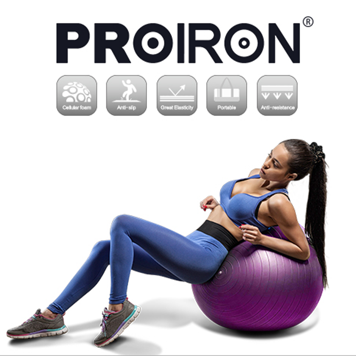 PROIRON 75cm Anti-Burst Red Swiss Yoga Exercise Ball