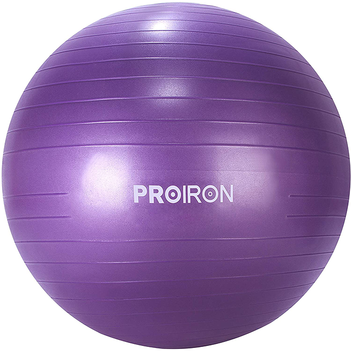 PROIRON 55cm Anti-Burst Purple Swiss Yoga Exercise Ball