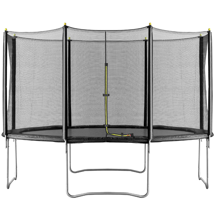 Velocity 12ft T Trampoline & Enclosure Black
