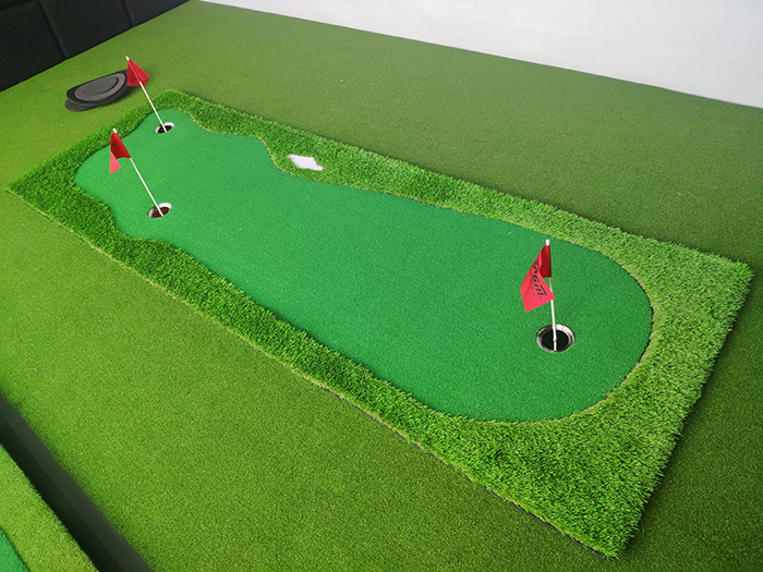 Hilllman PGM Golf Artificial Turf Three Hole Putting Green 1m x 3m