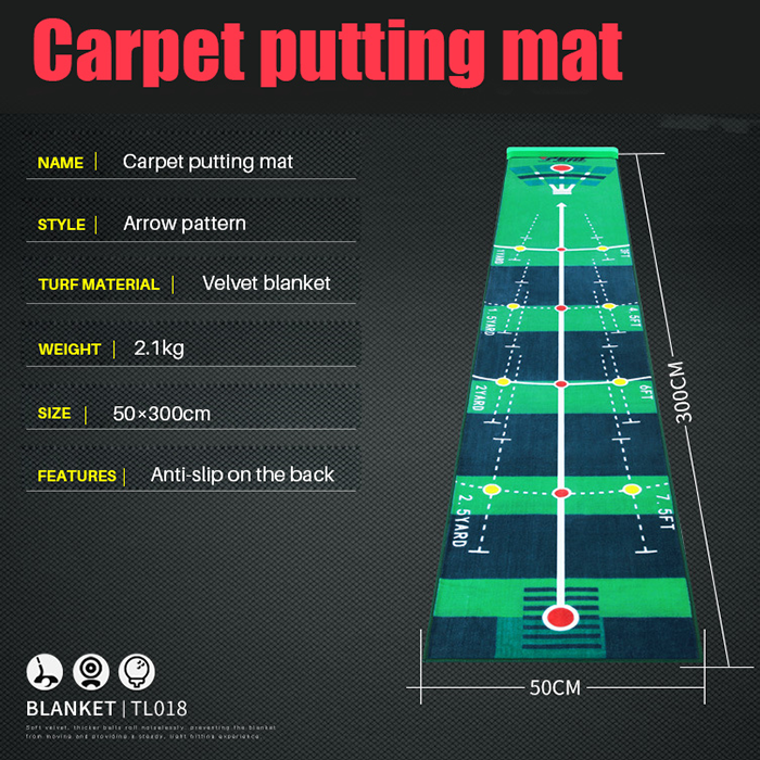 Hillman PGM Portable Golf Putting Drill Mat