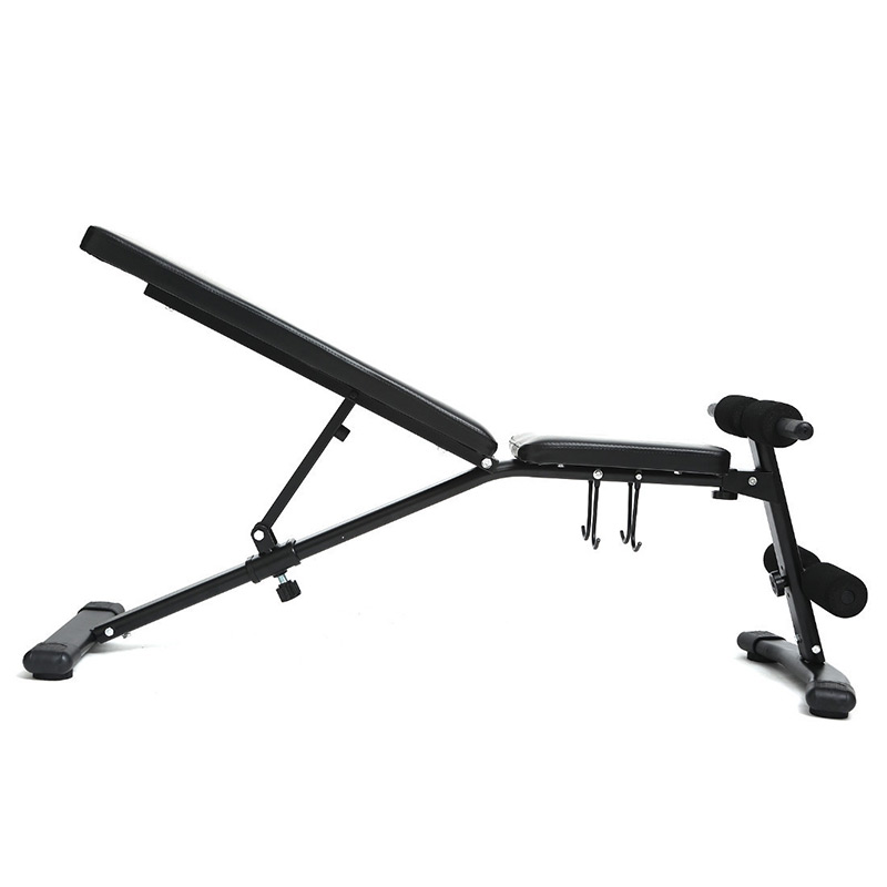 BodyTrain Adjustable Squat Rack Barbell Stands & Foldable Adjustable Weight Bench Package