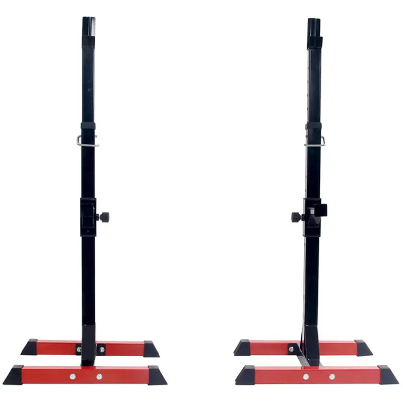 BodyTrain Adjustable Squat Rack Barbell Stands & Foldable Adjustable Weight Bench Package