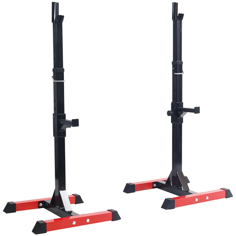 BodyTrain Adjustable Squat Rack Barbell Stands & Foldable Adjustable Weight Bench Package