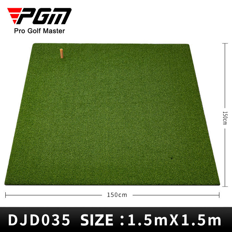 Hillman PGM Semi-Automatic Golf Ball Dispenser and Large Deluxe Turf Practice Mat with Rubber Tee
