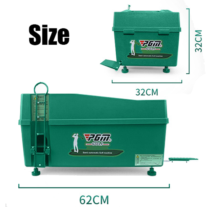 Hillman PGM Semi-Automatic Golf Ball Dispenser and Large Deluxe Turf Practice Mat with Rubber Tee