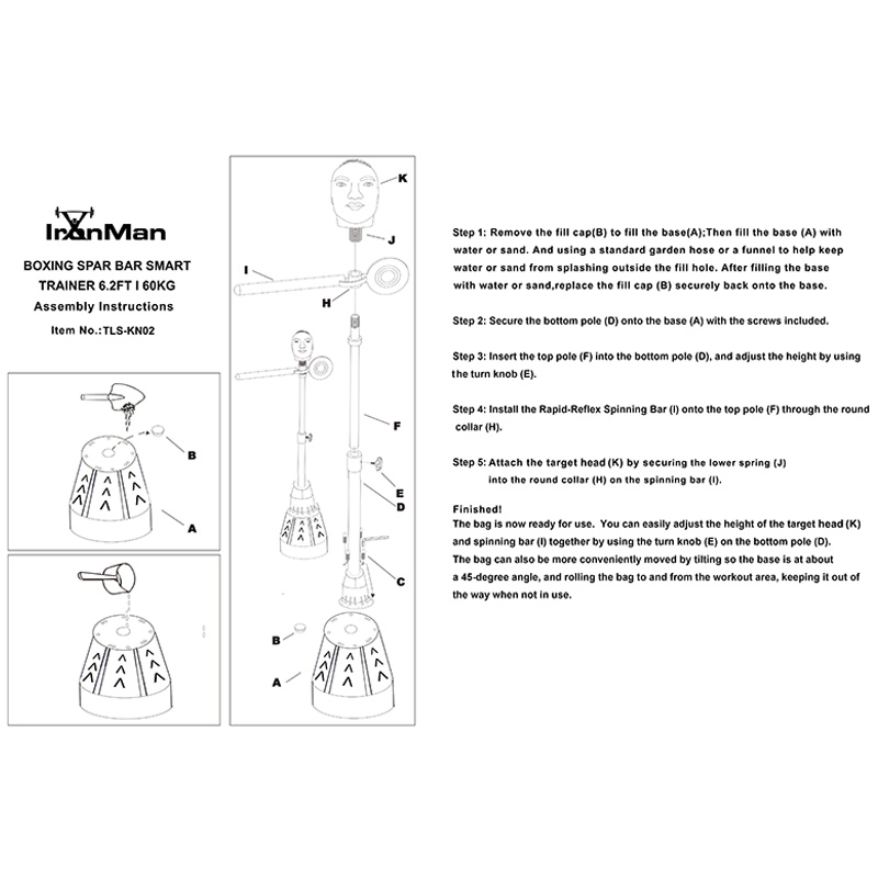Ironman Boxing Deluxe Smart Reflex Trainer