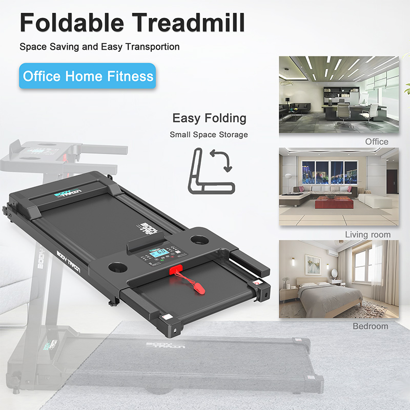 BodyTrain P80G Motorised Folding Bluetooth Treadmill