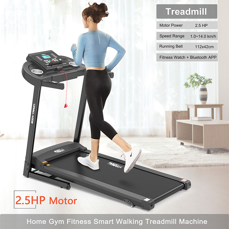 BodyTrain S600 Motorised Folding Bluetooth Treadmill