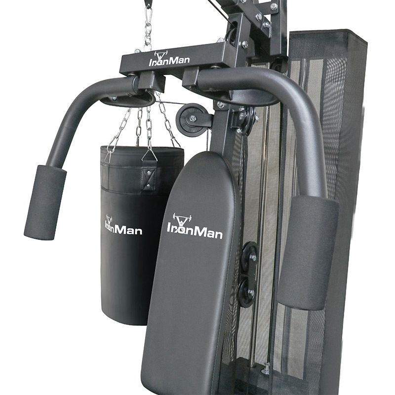IronMan 3 Station Boxing Deluxe Home Multi Gym with 55kg Weight Stack