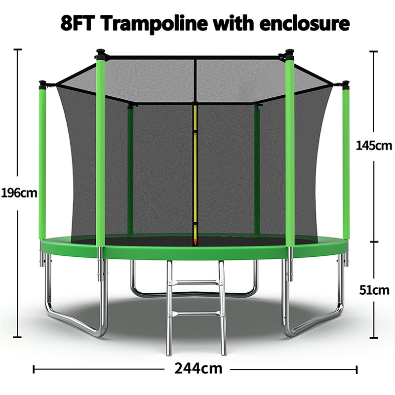 8ft Trampoline and Safety Enclosure