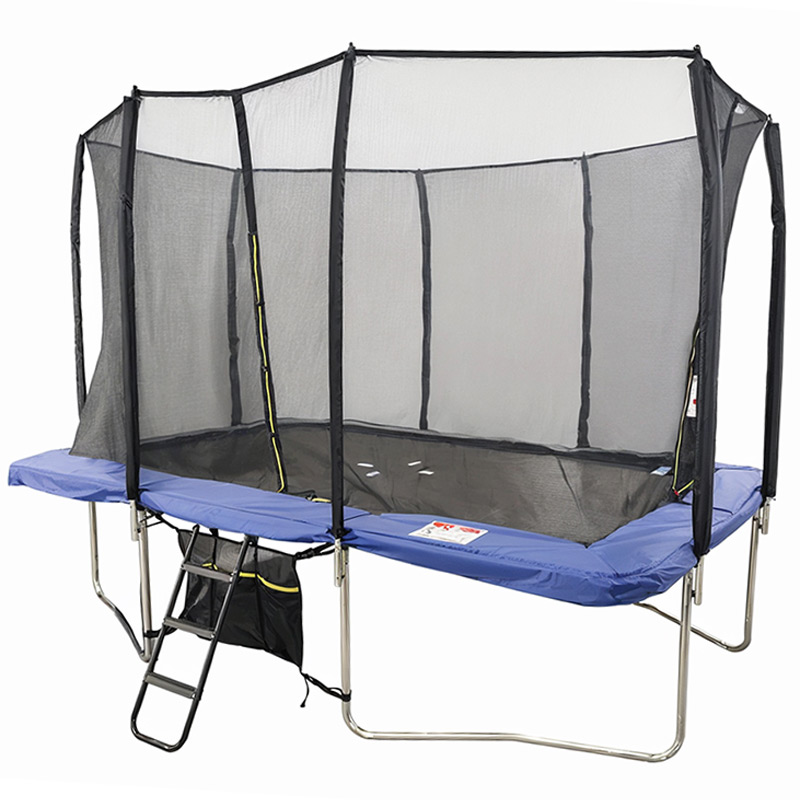 9x14ft Rectangular Trampoline with Safety Enclosure Blue