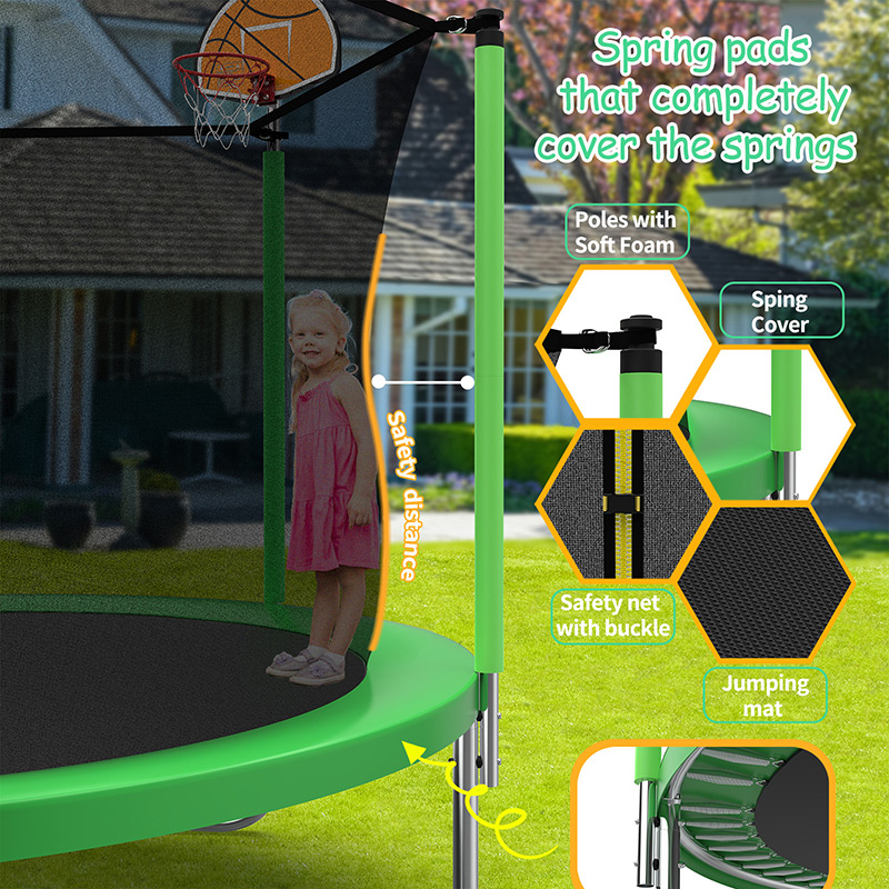 8ft Trampoline and Safety Enclosure