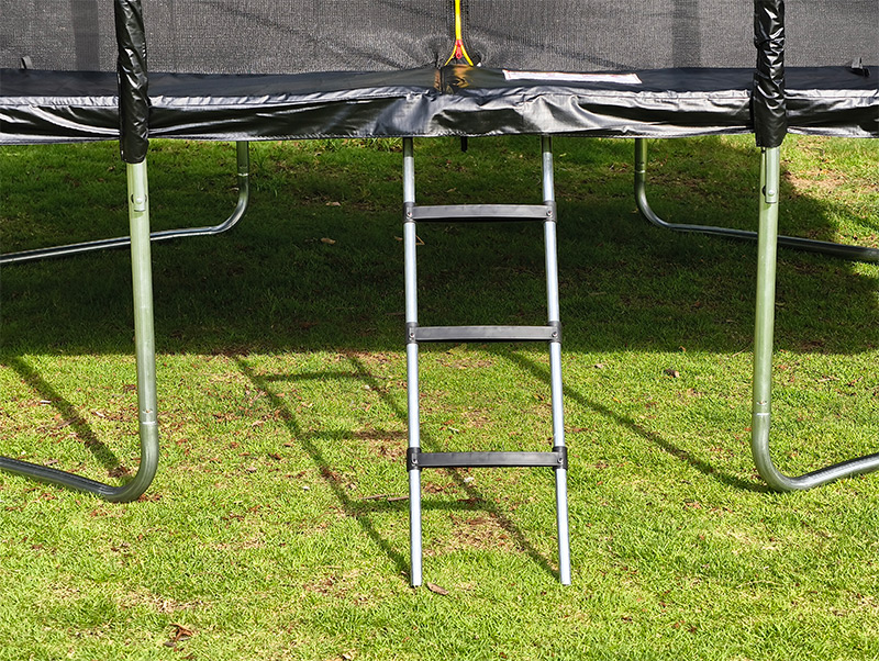 7x11ft Rectangular Trampoline with Safety Enclosure Black FREE Ladder & Basketball Game