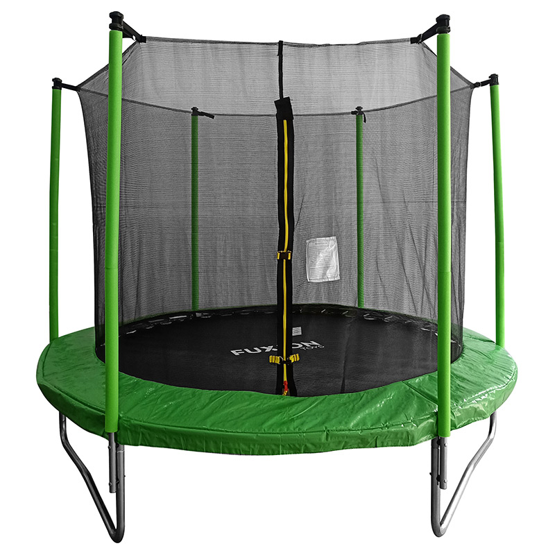 Velocity 8ft Trampoline with Safety Enclosure and Ladder - Image 2