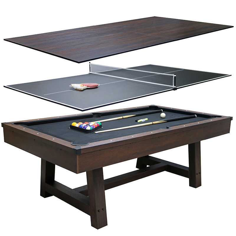 Deluxe 7ft Pool Table with Dinning Top and Table Tennis