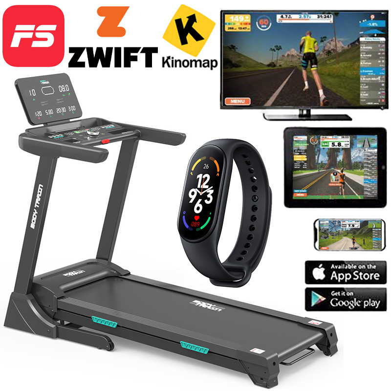 BodyTrain 7008 Motorised Folding Bluetooth Treadmill - Image 3